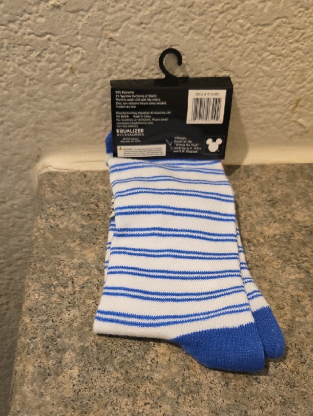 Disney White & Blue Crew Socks with Red Accents - Picture 3 of 3